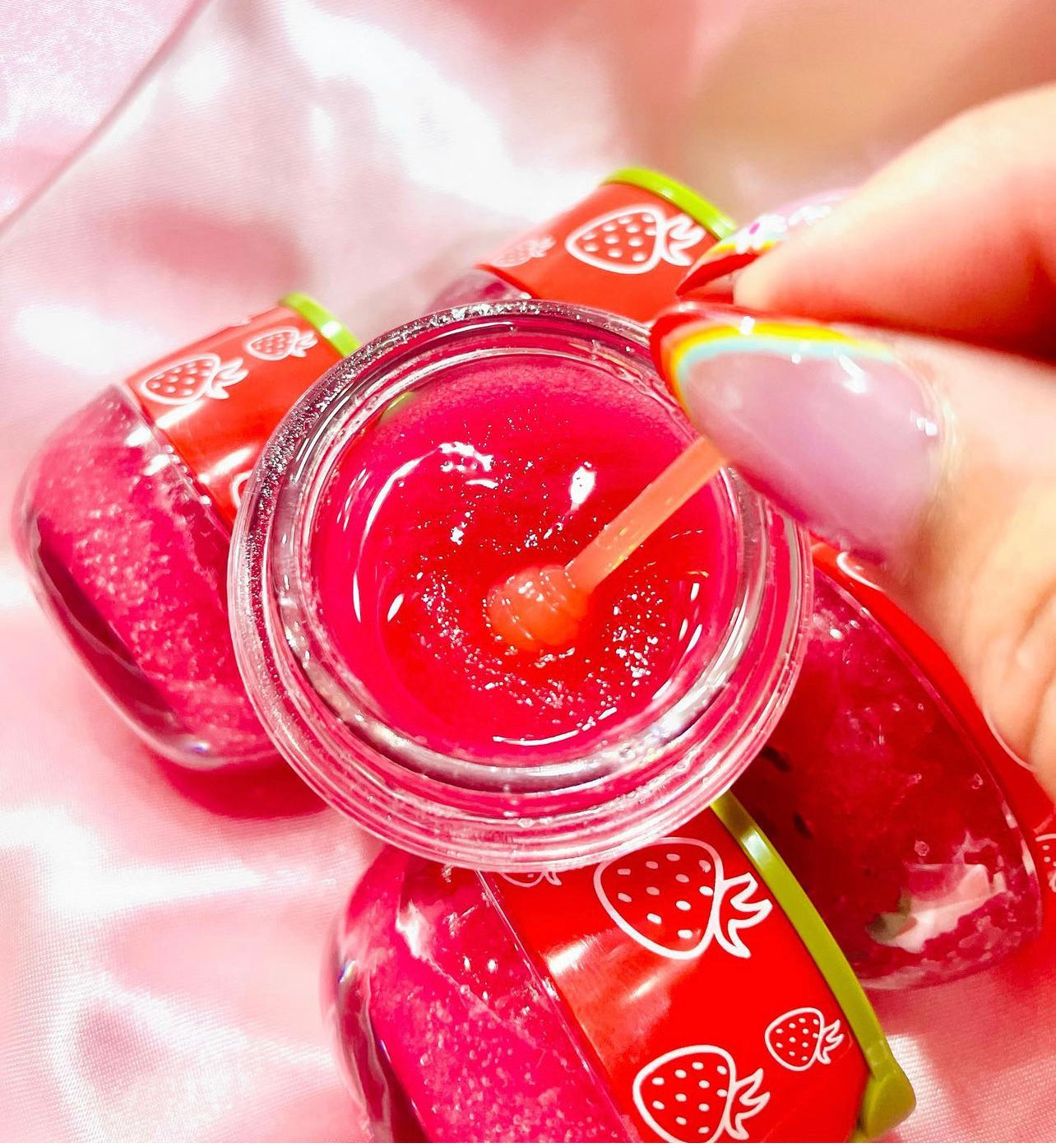 Strawberry lip scrub